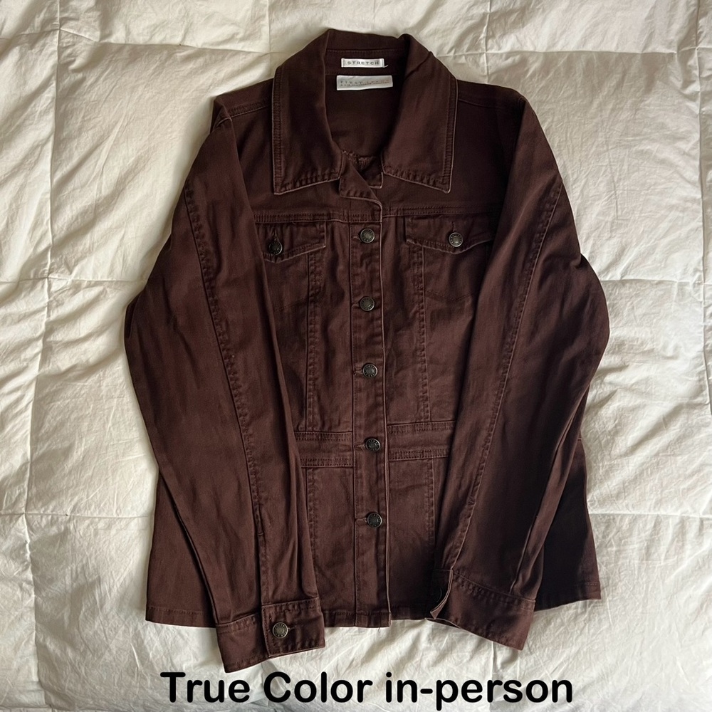Liz Claiborne Brown Jean Jacket 90’s Corduroy Style